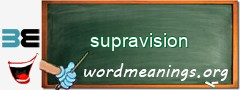 WordMeaning blackboard for supravision